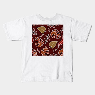 Autumn Leaf Pattern Kids T-Shirt